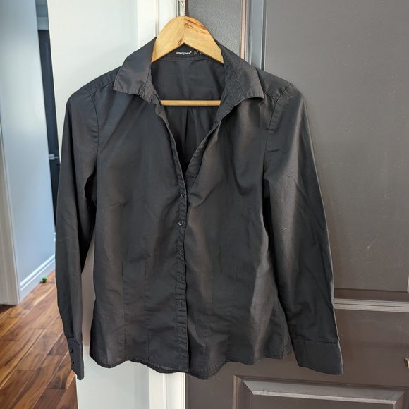 Black Button Up Dress Shirt - Picture 1 of 6